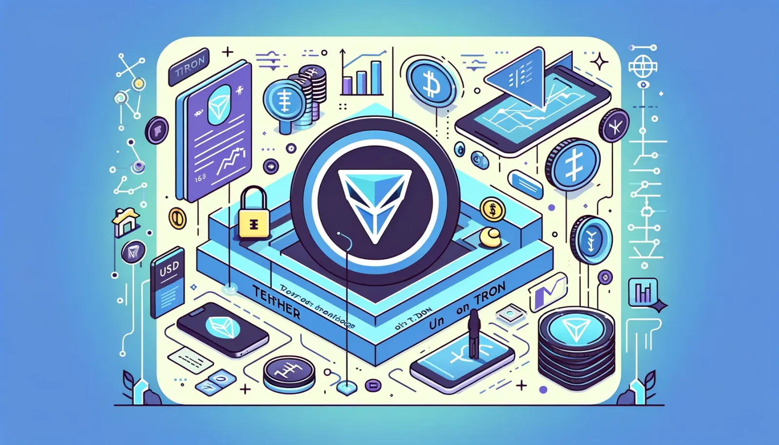 Illustration of Tether on the Tron network